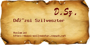 Dézsi Szilveszter névjegykártya
