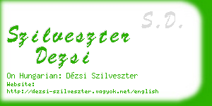 szilveszter dezsi business card